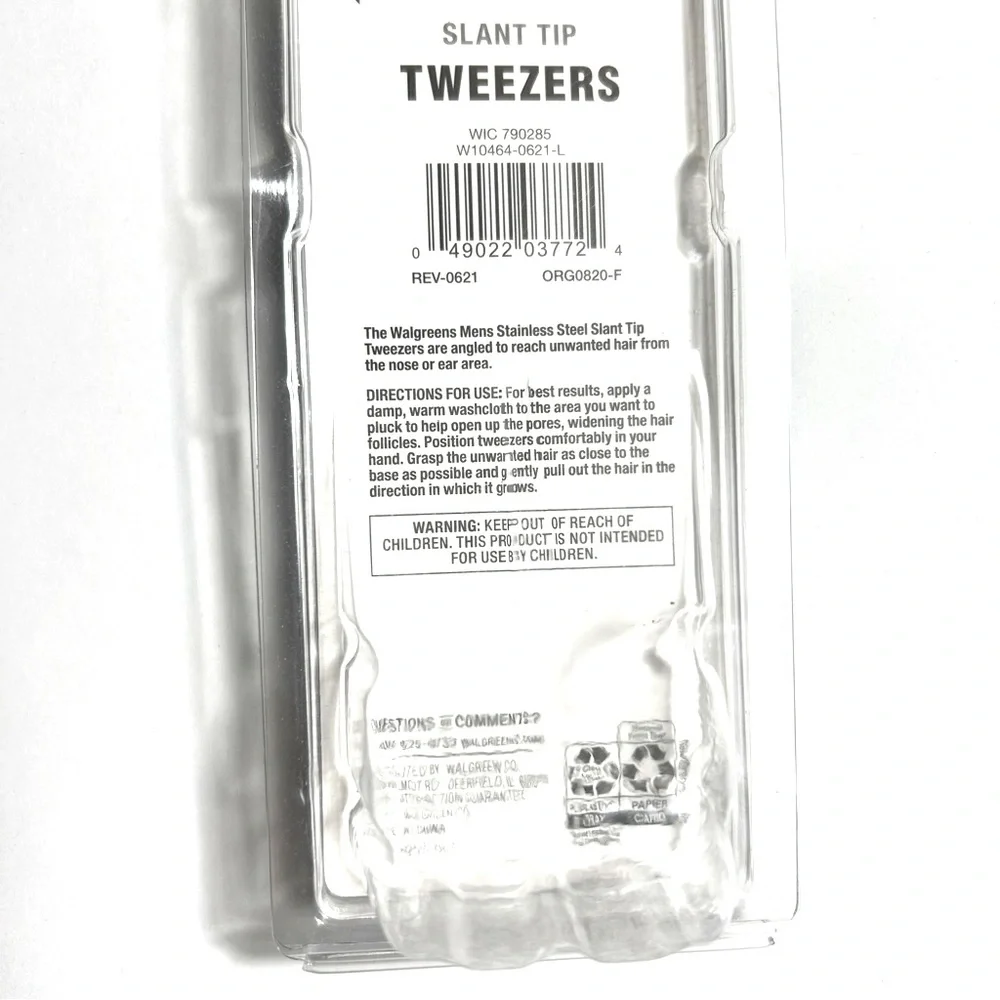 NEW Stainless Steel Slant Tip Tweezers
